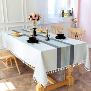 Cotton Linen Rectangle Tablecloths
